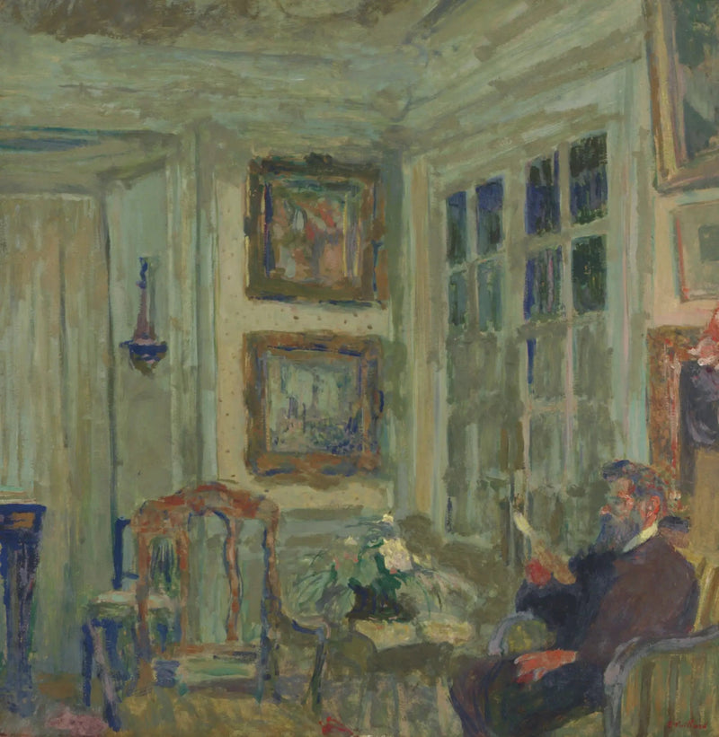 Arthur Fontaine lendo - Édouard Vuillard