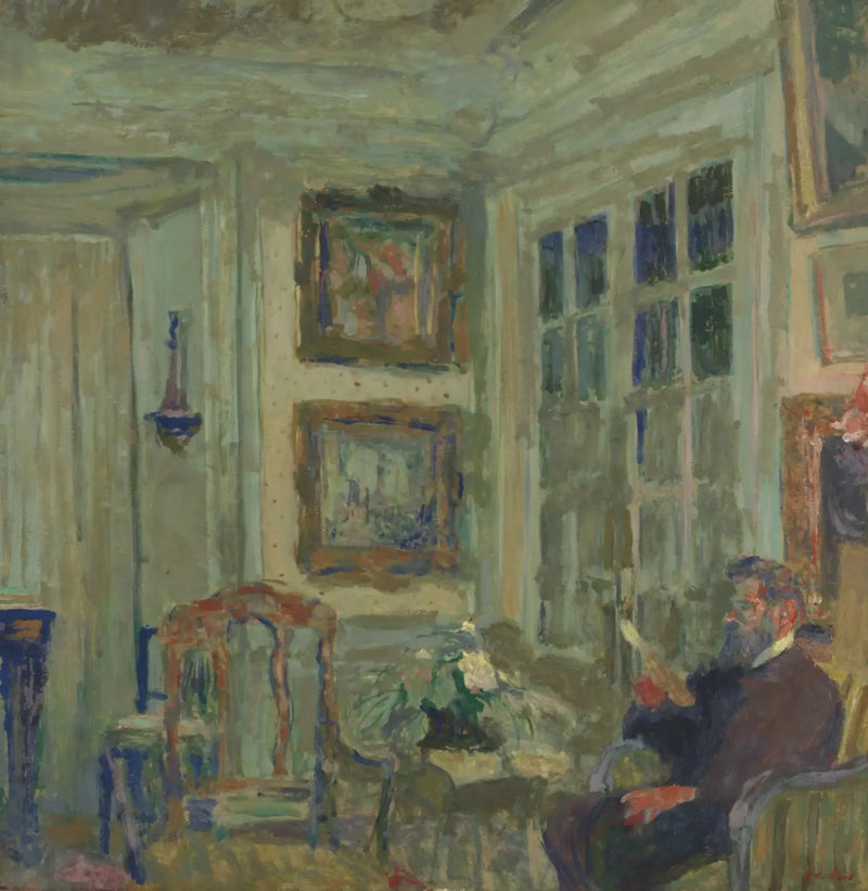 Arthur Fontaine lendo - Édouard Vuillard