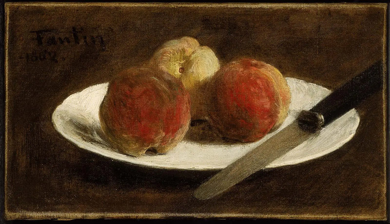 Prato de pêssegos - Henri Fantin-Latour