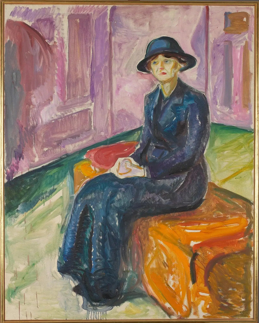 Sentado sobre uma mala - Edvard Munch