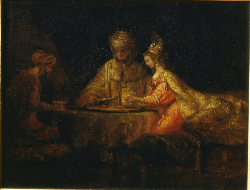 Assuérus e Hamã no banquete de Ester - Rembrandt