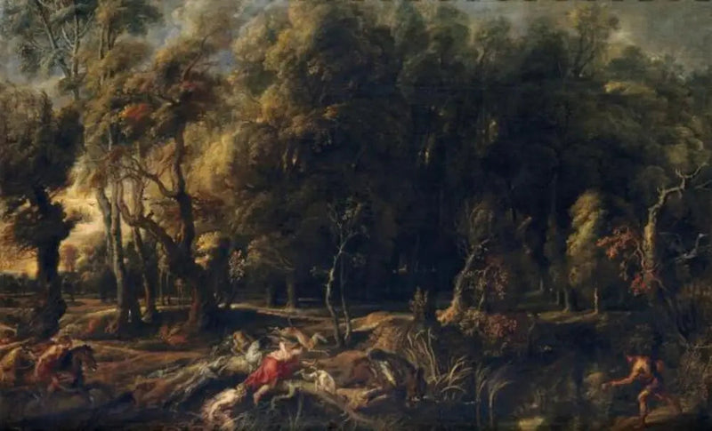 Atalante e Méléagre caçando o javali de Calidônio - Peter Paul Rubens