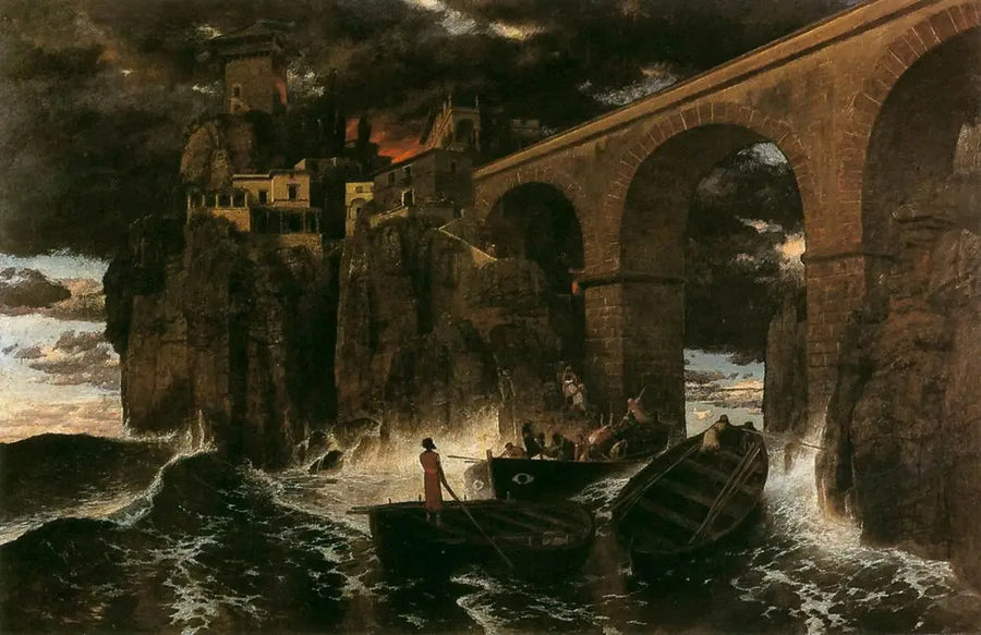 Ataque de Piratas - Arnold Böcklin