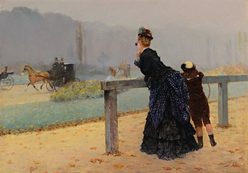 No Bosque de Boulogne, Paris - Giuseppe De Nittis