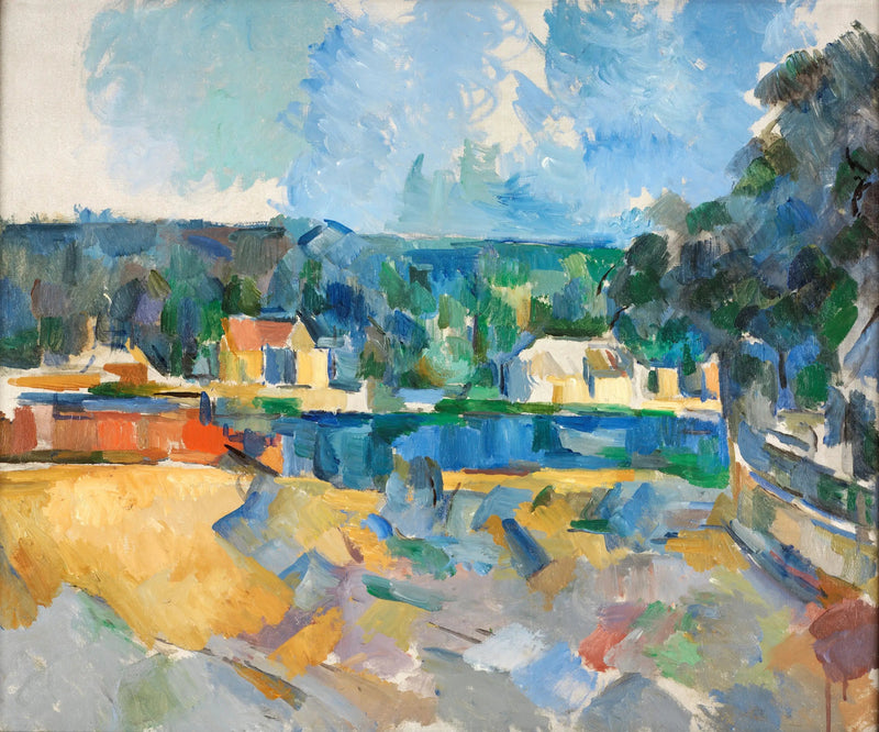 À beira de um rio - Paul Cézanne