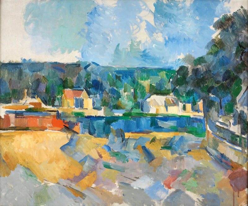 À beira de um rio - Paul Cézanne