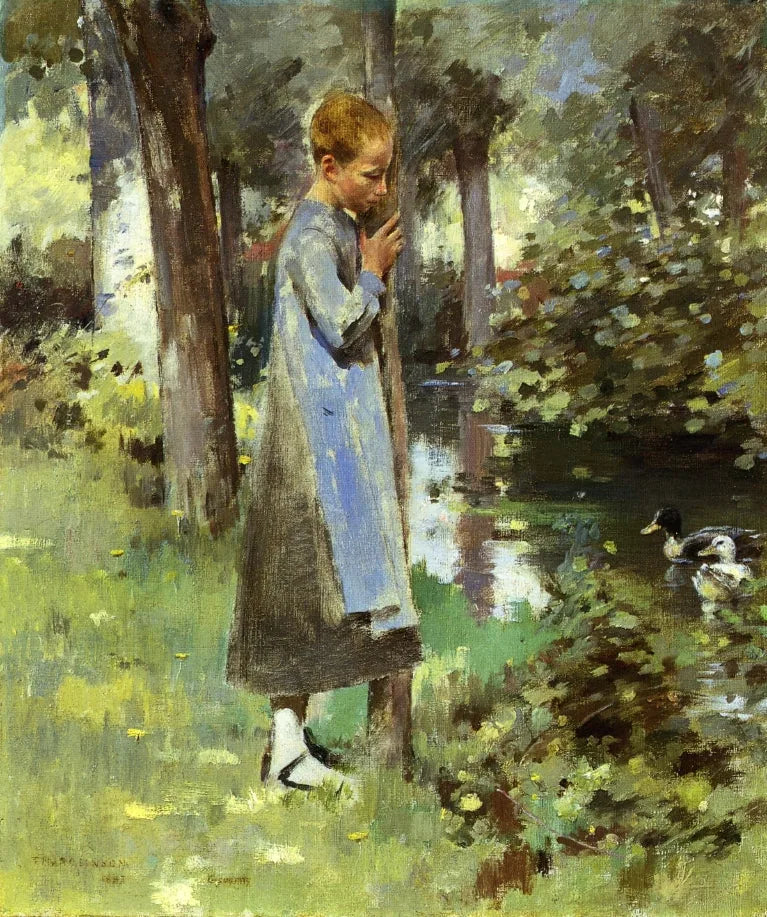 À beira do rio - Theodore Robinson