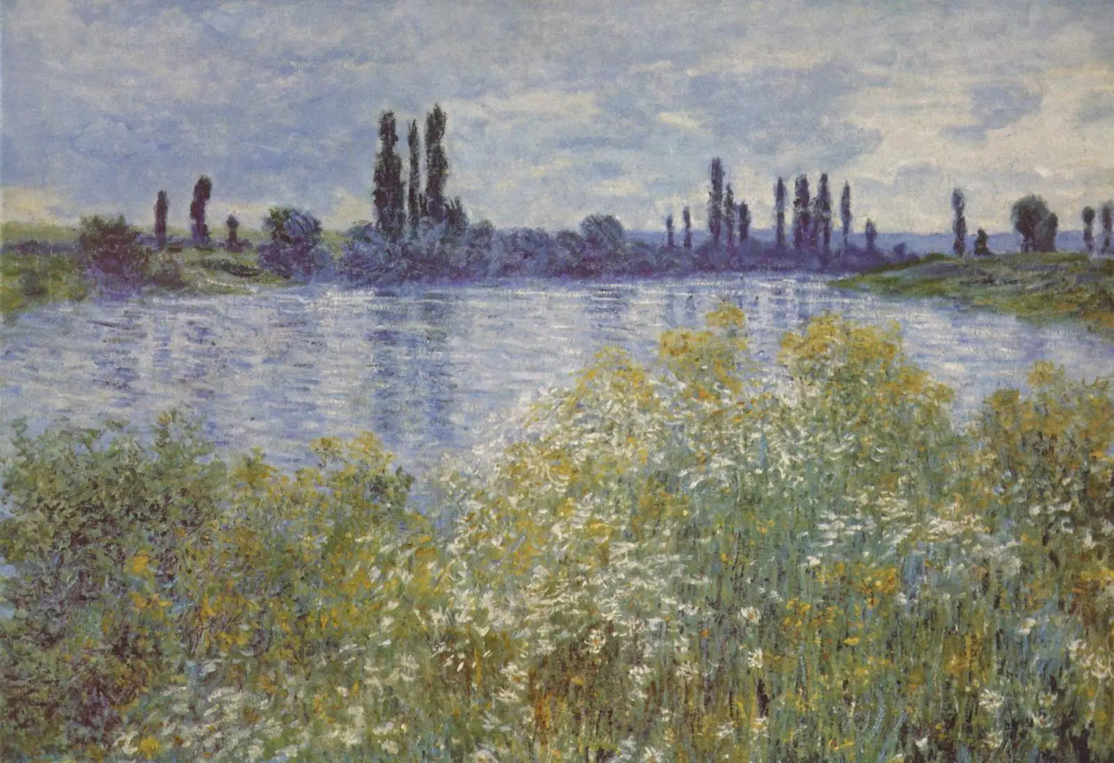 Reproduction du tableau « Au Bord de la Seine, près de Vétheuil - Claude Monet » par Alpha Reproduction en peinture à l’huile