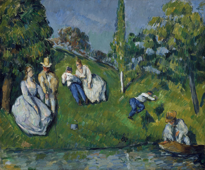 À beira do lago - Paul Cézanne