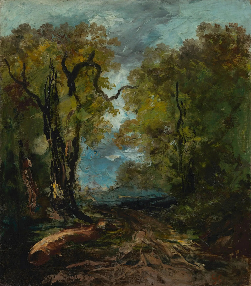 À beira do lago - Gustave Courbet