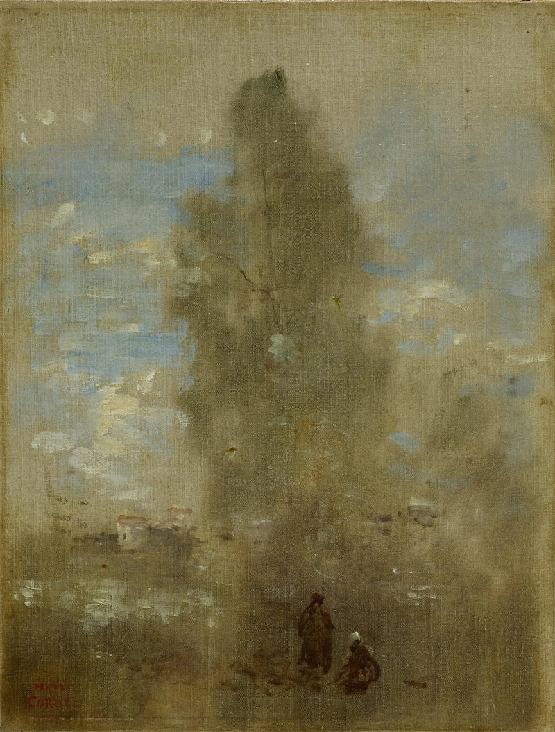 À beira do lago - Jean-Baptiste Camille Corot