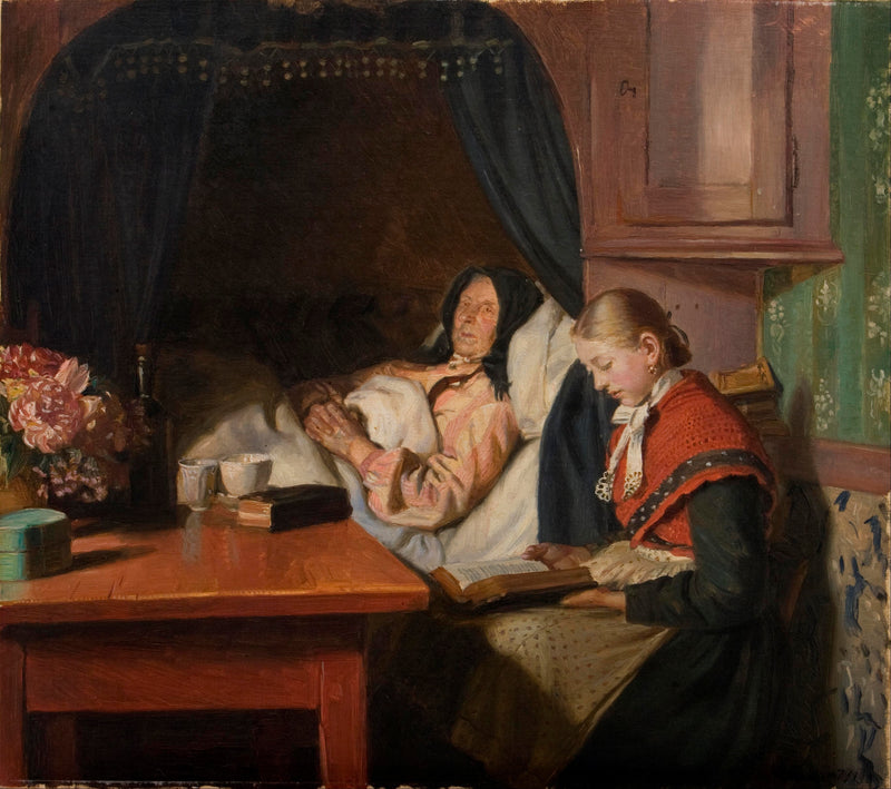 Na cabeceira de um doente - Michael Peter Ancher