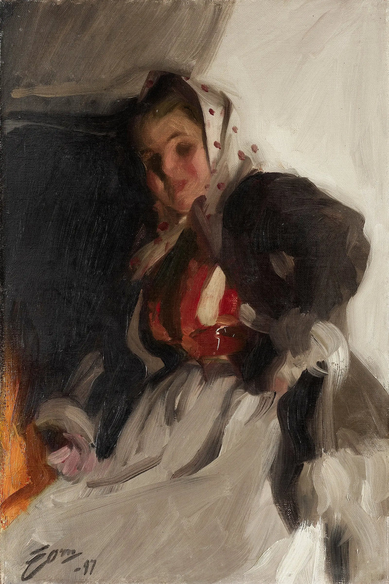 Na esquina da lareira - Anders Zorn