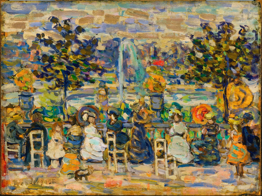 No Jardim de Luxemburgo - Maurice Prendergast