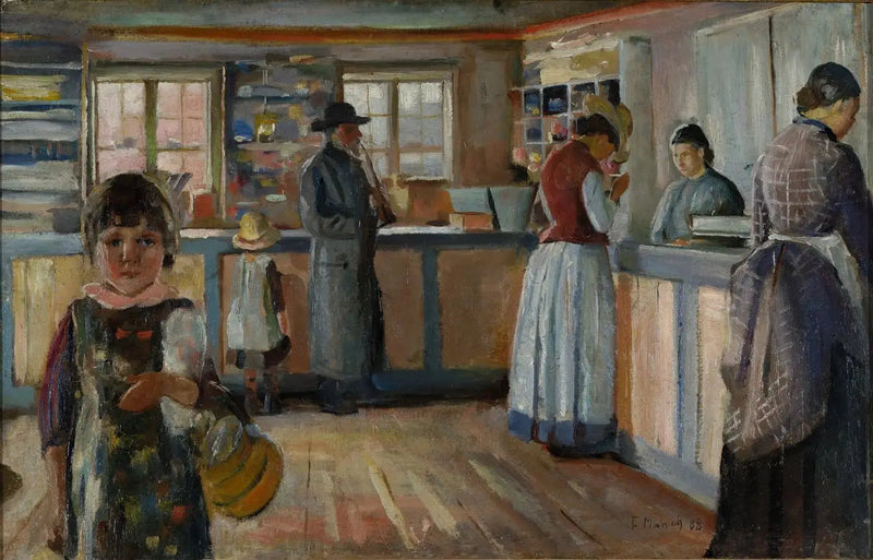 Na loja em Vrengen - Edvard Munch