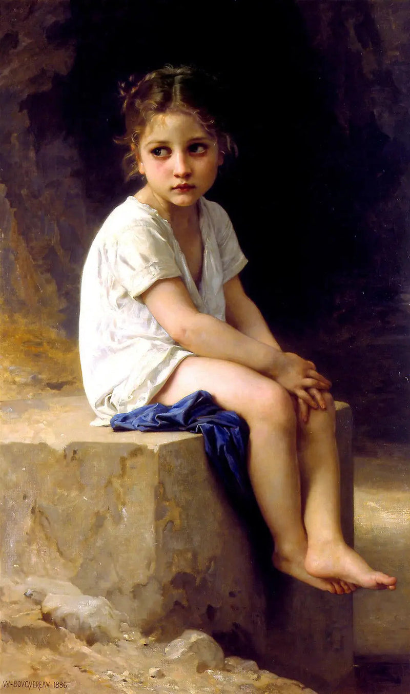 Ao pé da falésia - Bouguereau