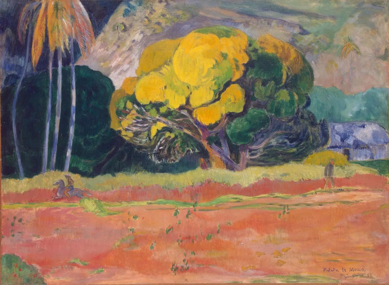 Ao pé da montanha - Paul Gauguin