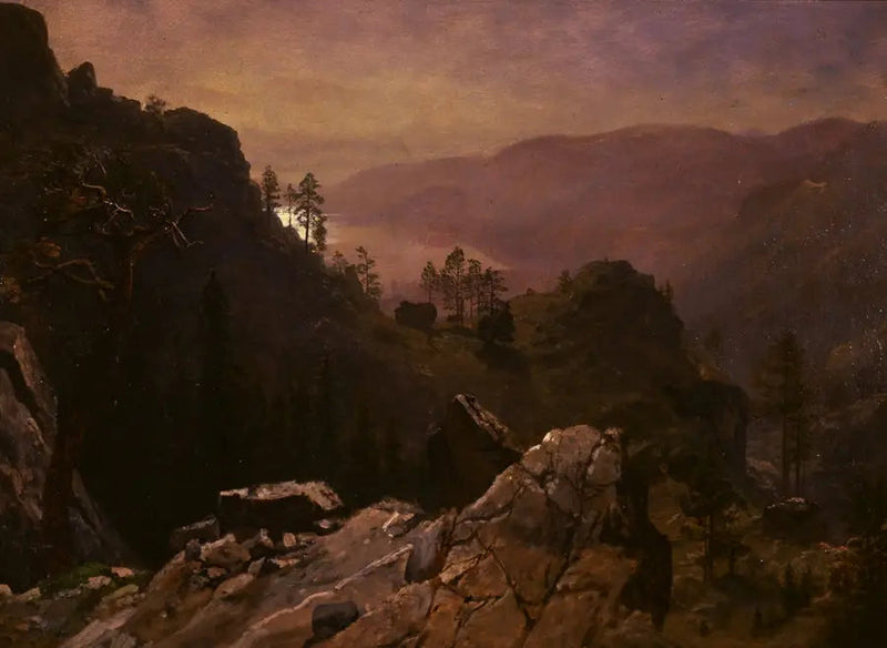 Aurora no Lago Donner - Albert Bierstadt