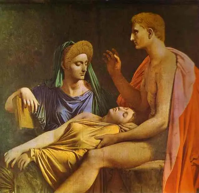 Auguste ouvindo a leitura da Eneida - Jean-Auguste-Dominique Ingres