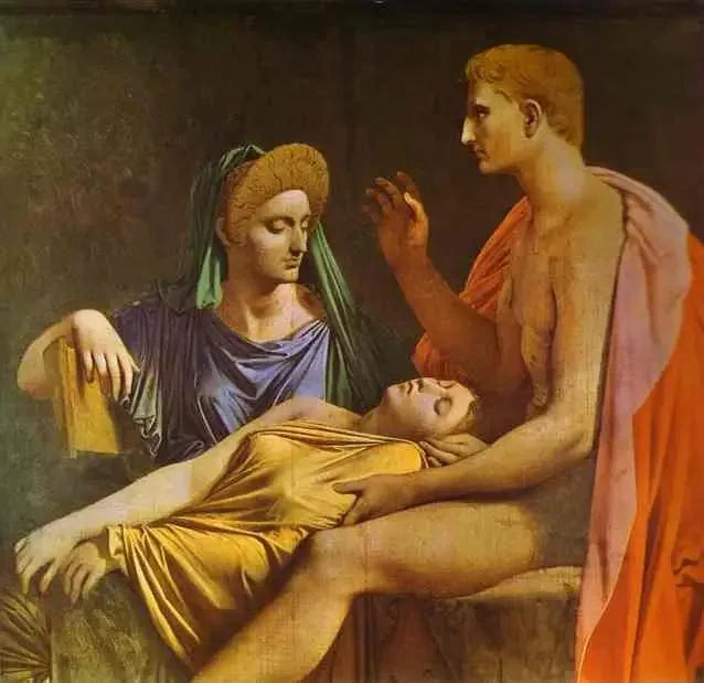 Auguste ouvindo a leitura da Eneida - Jean-Auguste-Dominique Ingres