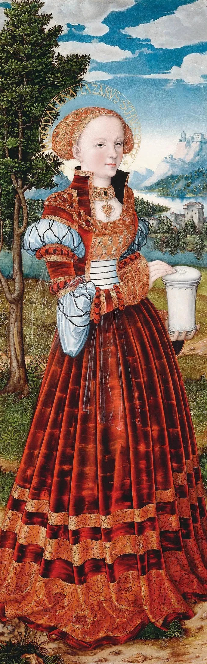 Autel de la Madeleine : Marie-Madeleine - Lucas Cranach the Elder image 1 copie de tableau peinte à la main
