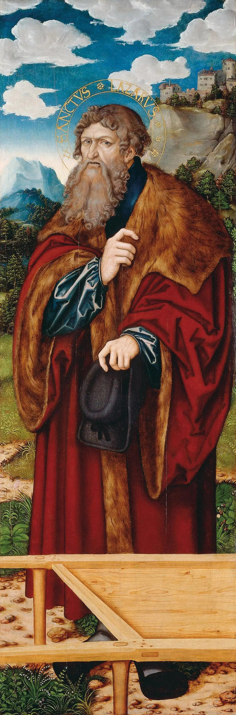 Autel de la Madeleine : Santo Lázaro - Lucas Cranach, o Velho