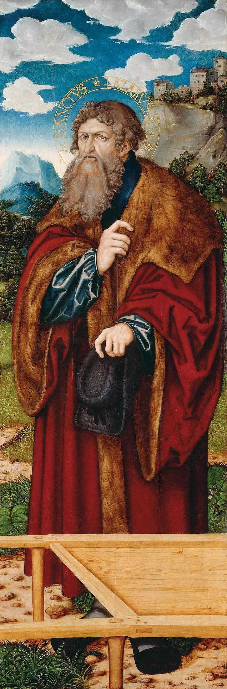 Autel de la Madeleine : Santo Lázaro - Lucas Cranach, o Velho