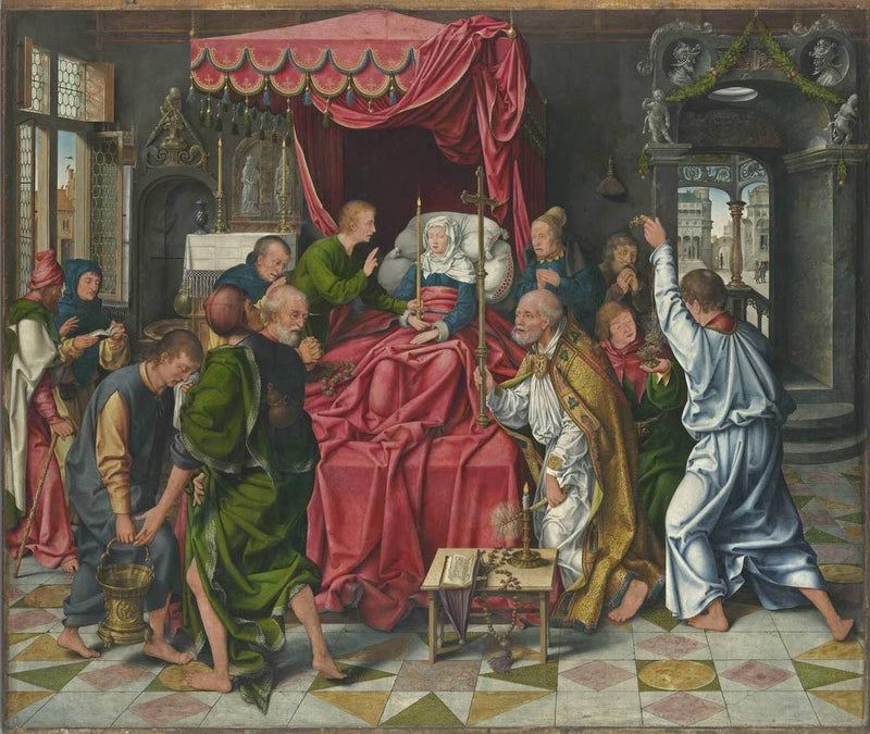 Autel de Marientod : A Morte de Maria - Joos van Cleve
