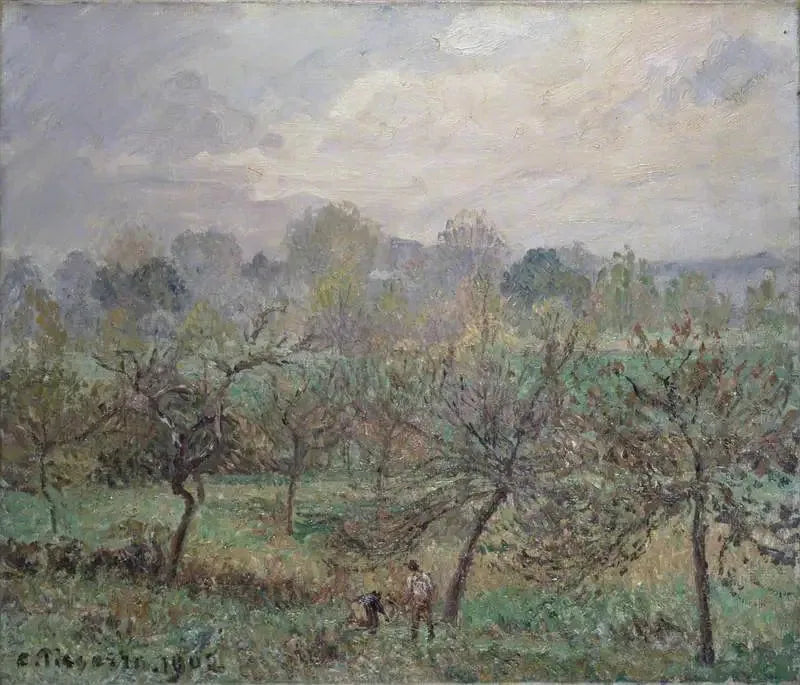 Outono, Névoa Matinal, Éragny-sur-Epte - Camille Pissarro