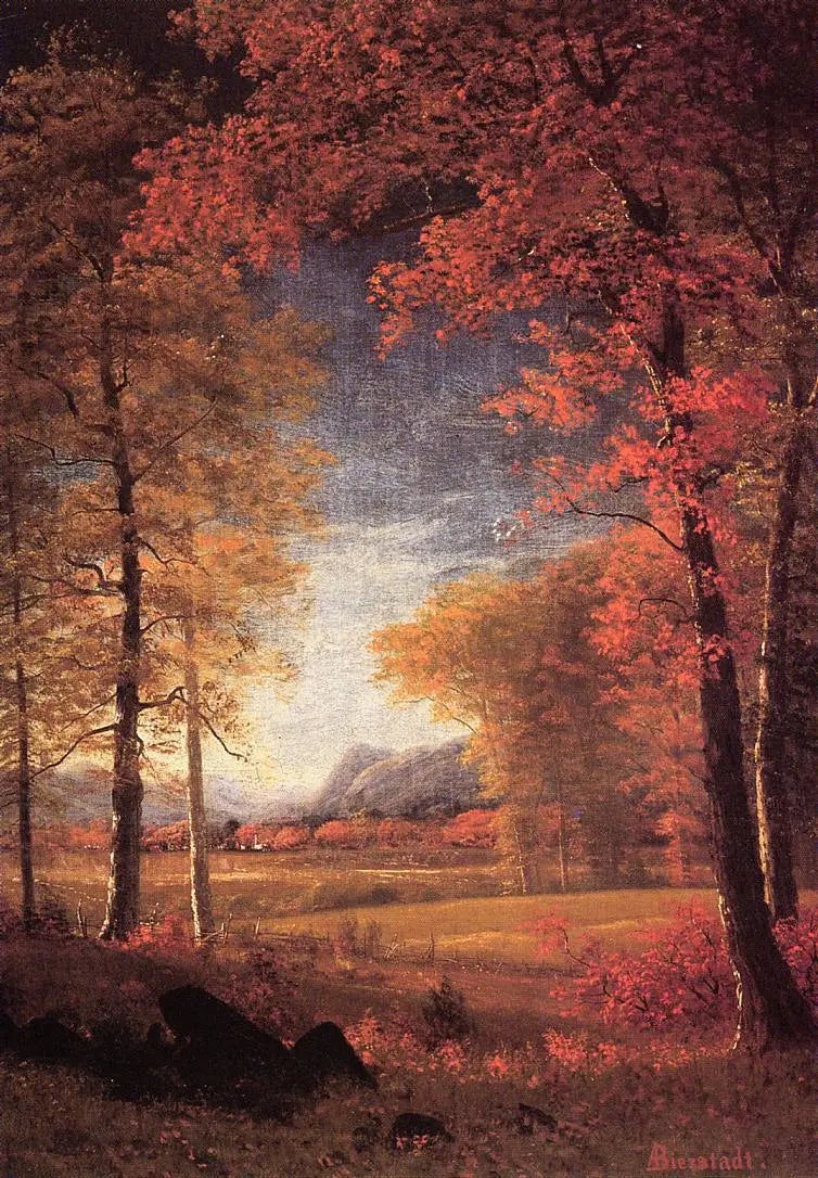 Outono na América, condado de Oneida, Nova York - Albert Bierstadt