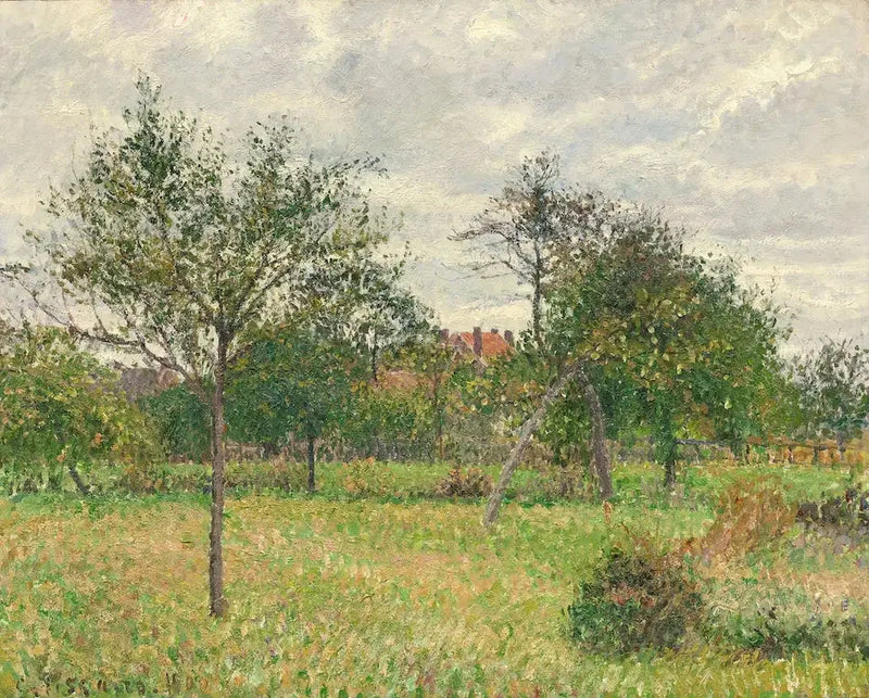 Outono, Manhã, Nublado, Eragny - Camille Pissarro