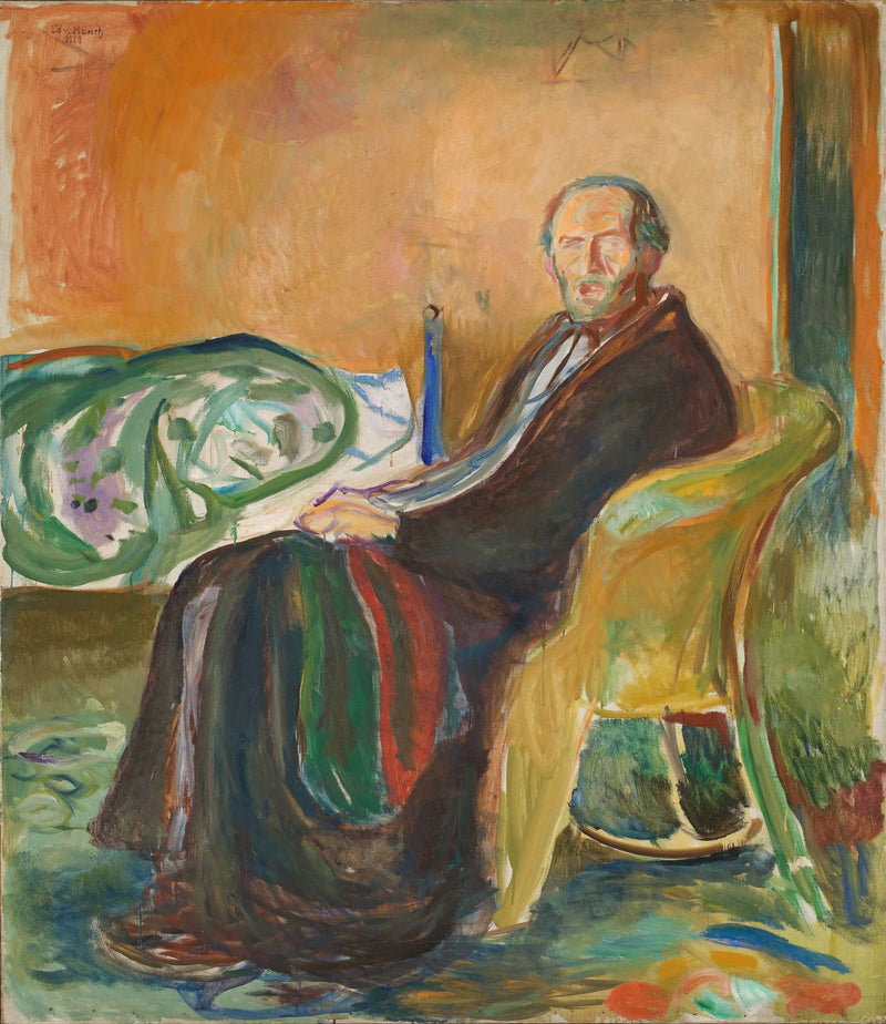 Autorretrato com a gripe espanhola - Edvard Munch
