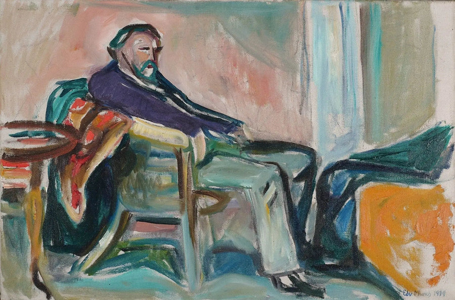 Autorretrato com a gripe espanhola - Edvard Munch
