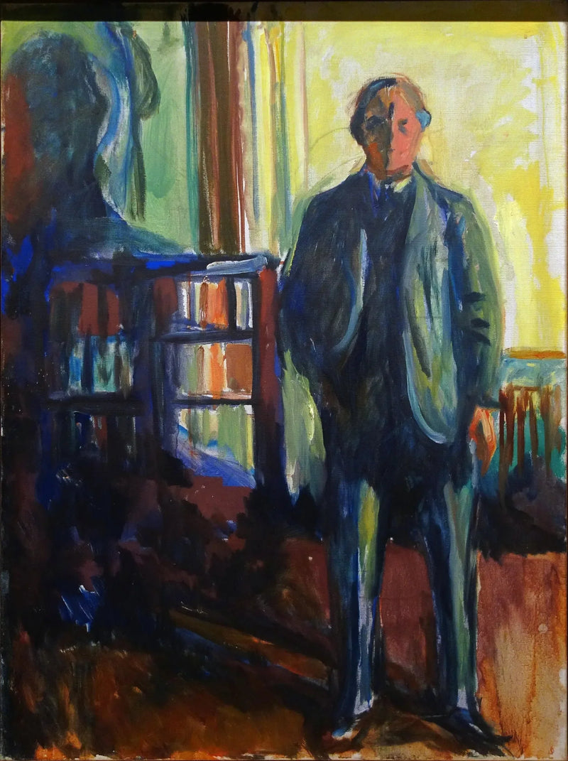 Autorretrato com a mão no bolso - Edvard Munch