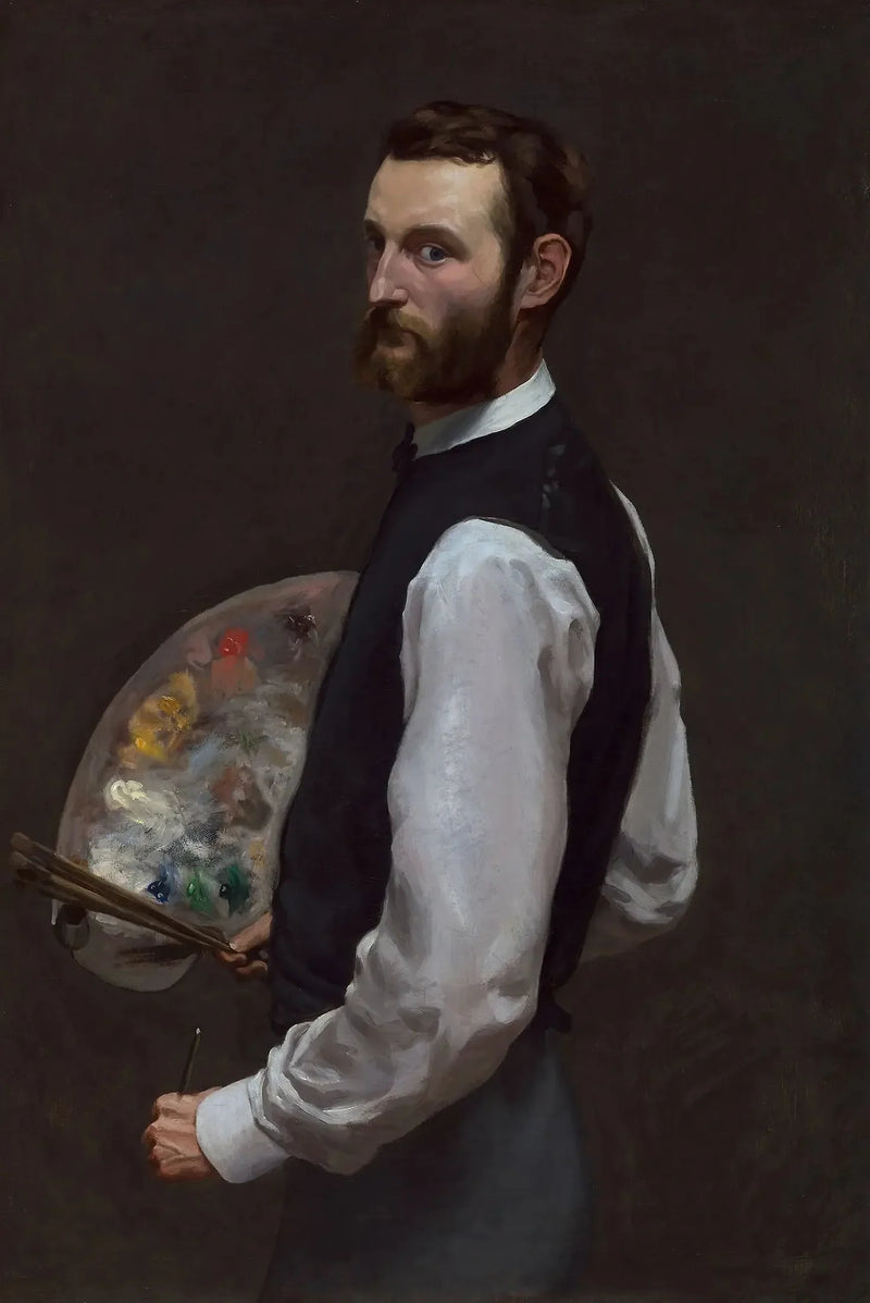 Autorretrato com a paleta - Frédéric Bazille
