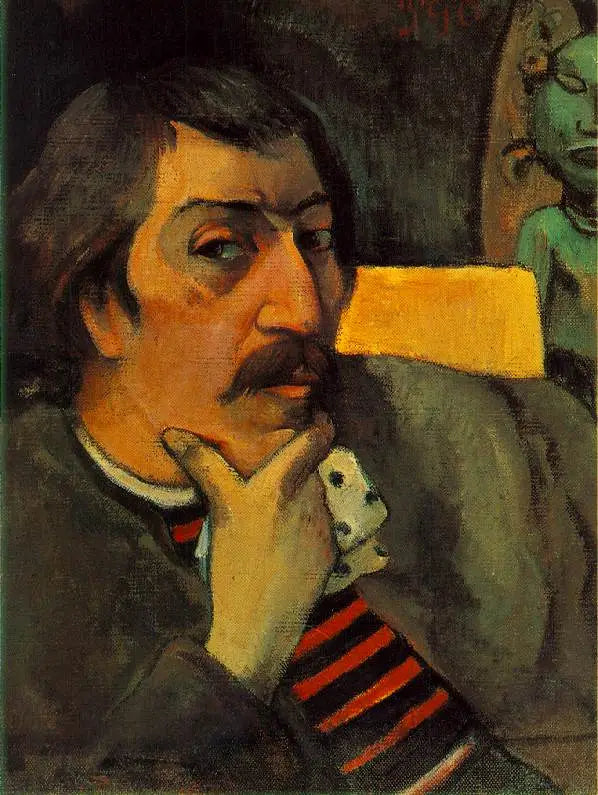 Autorretrato com ídolo - Paul Gauguin