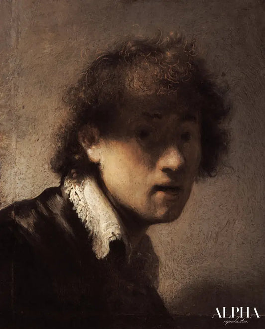 Autoportrait à un jeune âge - Rembrandt van Rijn - Reproductions de tableaux et peintures haut de gamme