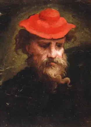Auto-retrato com boina vermelha - Parmigianino
