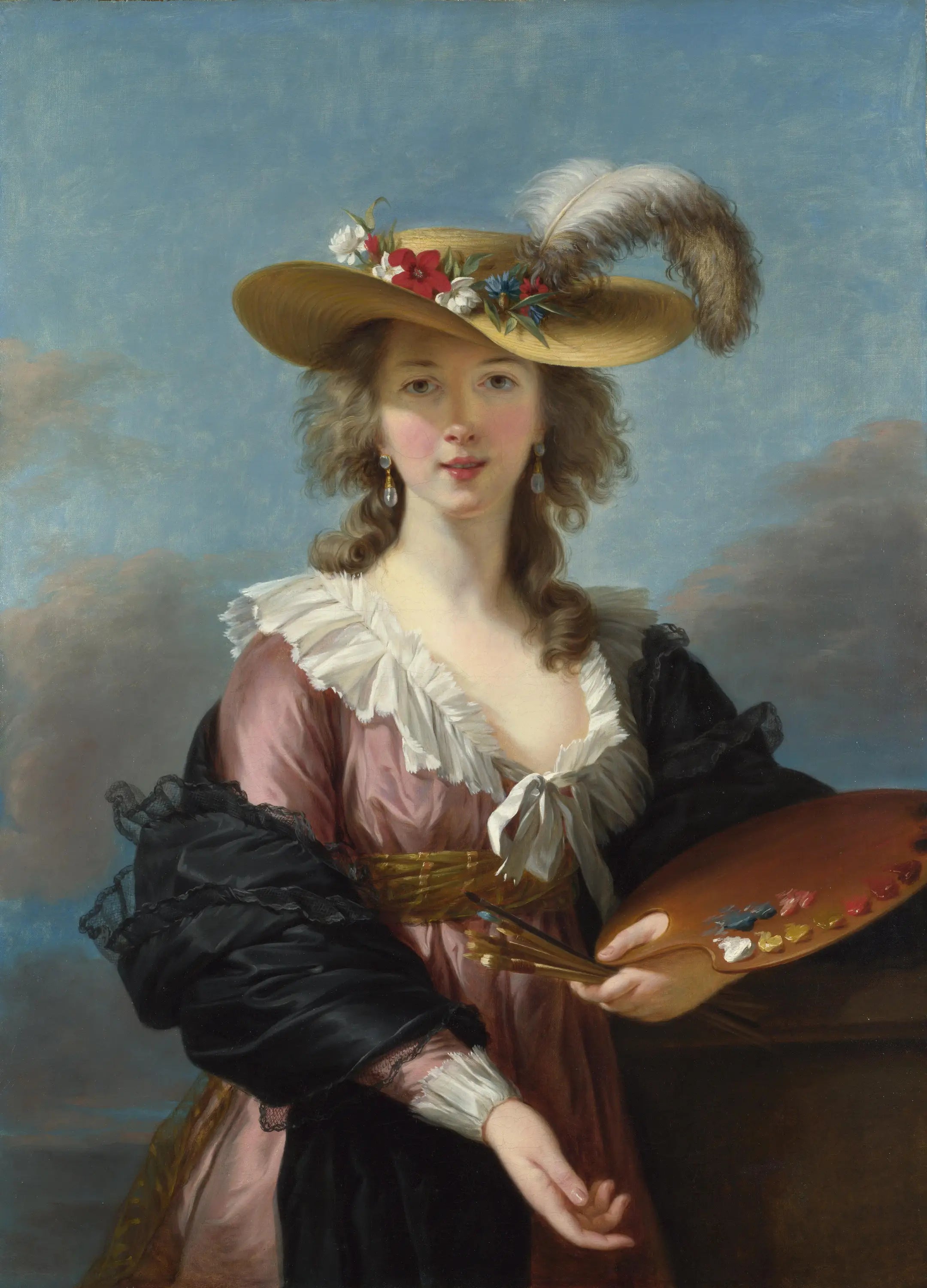 Autoportrait au chapeau de paille - Élisabeth Vigée Le Brun - Alpha Reproduction