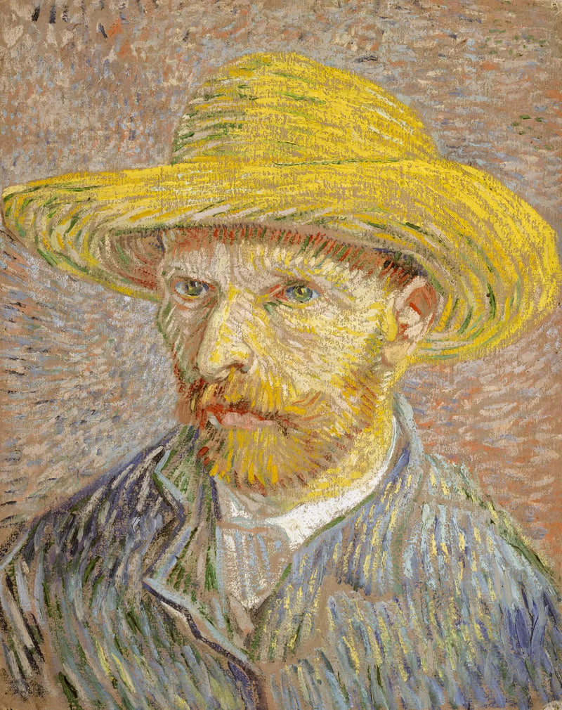 Autorretrato com chapéu de palha - Vincent van Gogh