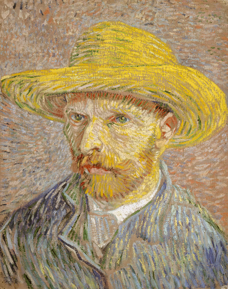 Autorretrato com chapéu de palha - Vincent van Gogh