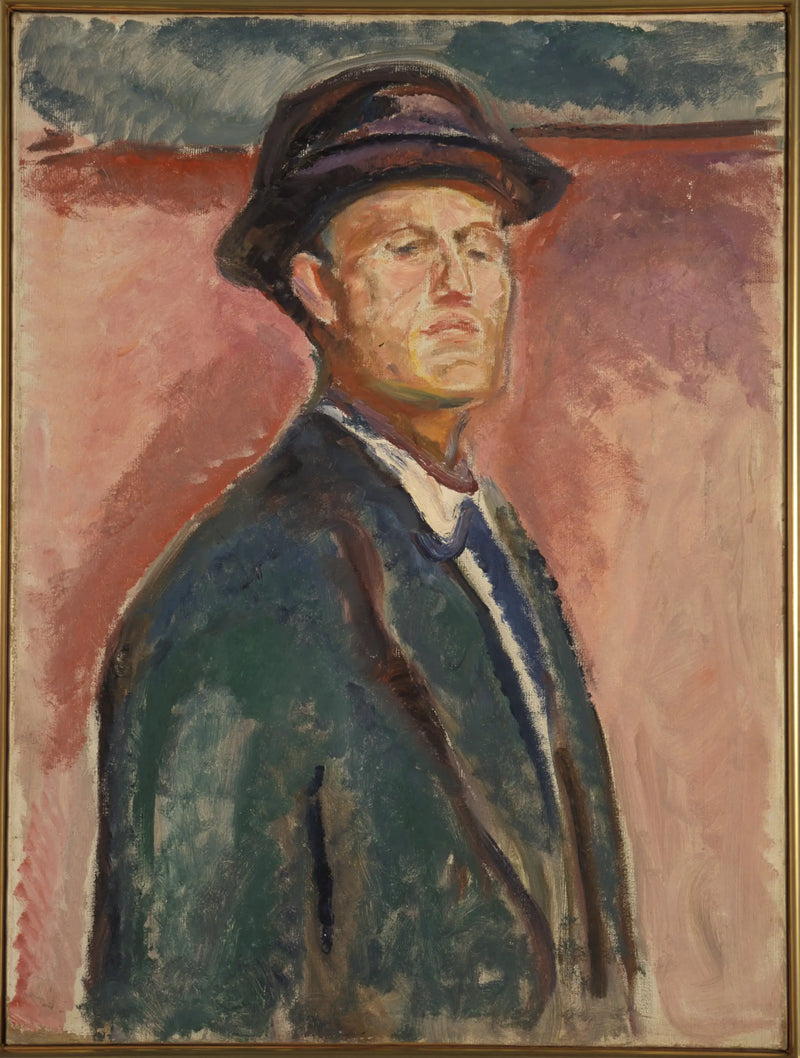 Autorretrato com chapéu - Edvard Munch
