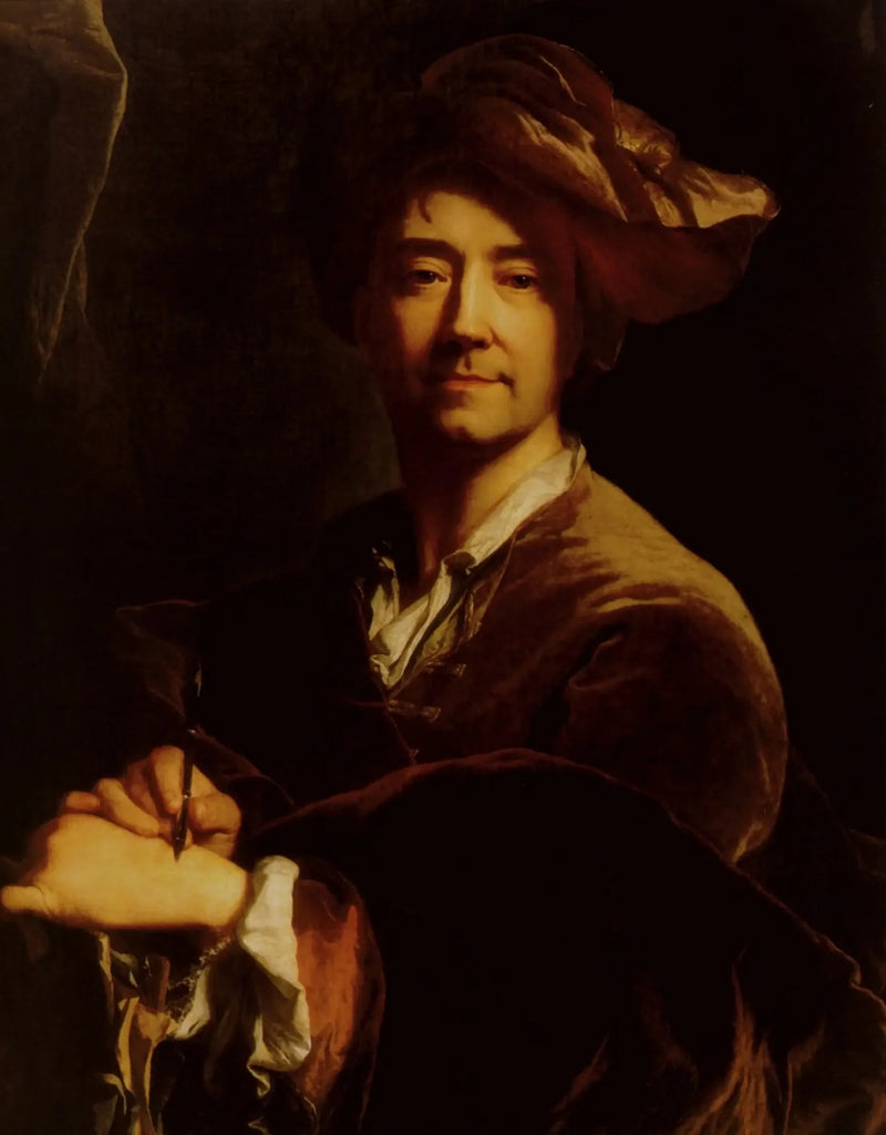 Autorretrato com lapiseira - Hyacinthe Rigaud