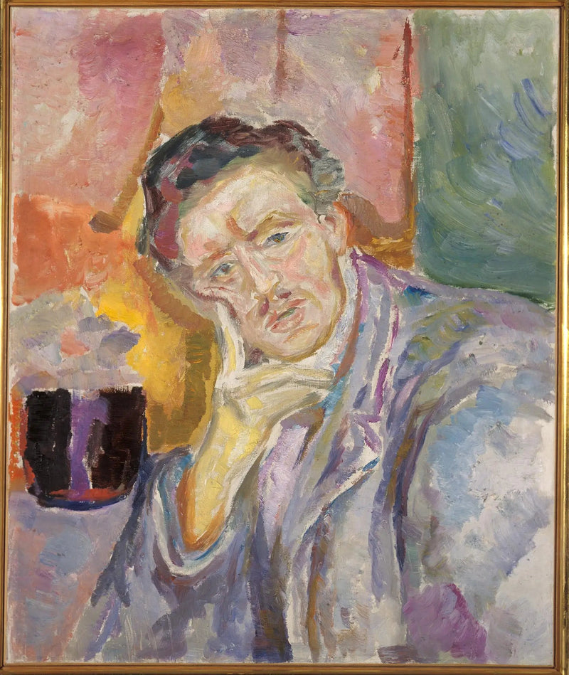 Autorretrato com as mãos sob as bochechas - Edvard Munch