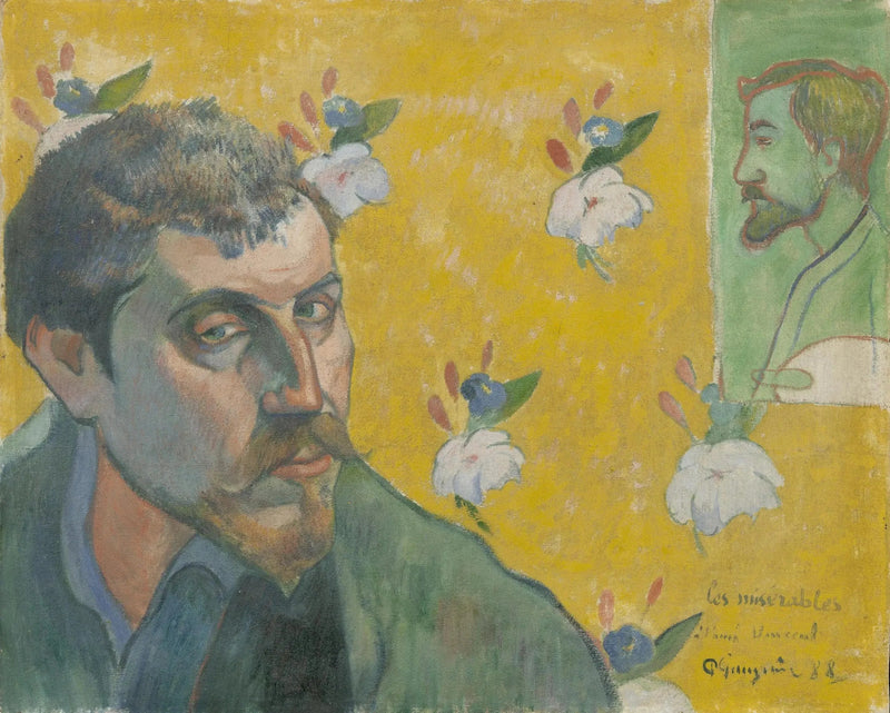 Autorretrato com o retrato de Bernard - Paul Gauguin