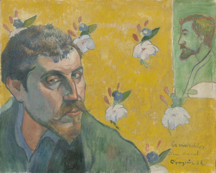 Autorretrato com o retrato de Bernard - Paul Gauguin