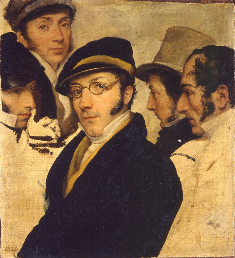 Autorretrato com um grupo de amigos - Francesco Hayez