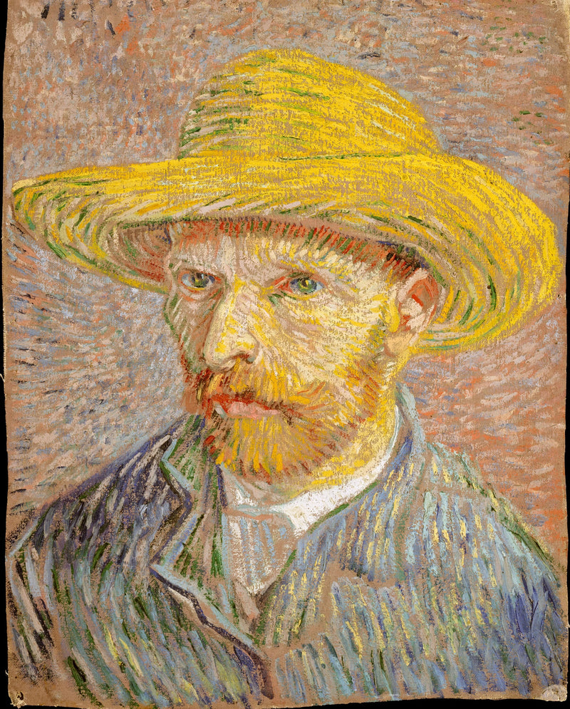 Autorretrato com chapéu de palha - Vincent van Gogh