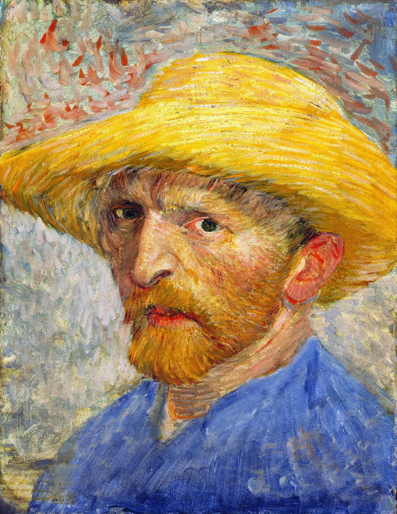 Autorretrato com chapéu de palha - Vincent van Gogh