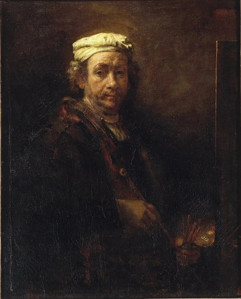 Autorretrato com cavalete - Rembrandt